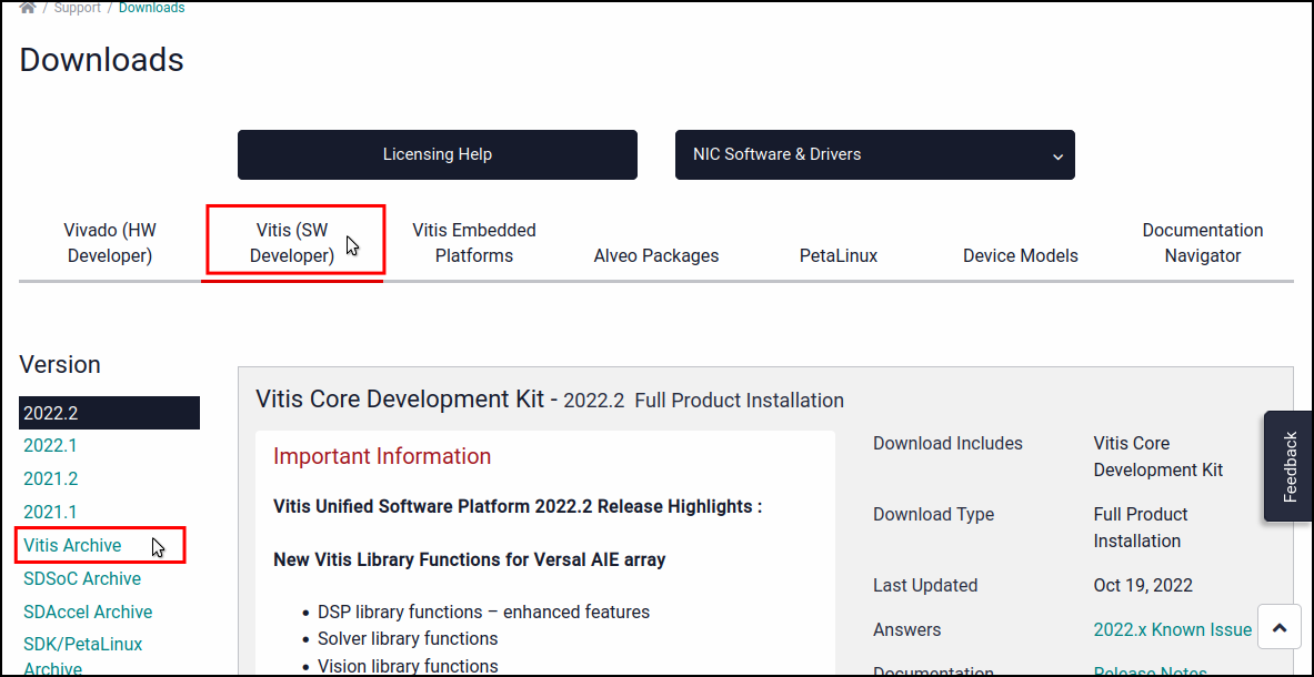 Xilinx Download Page