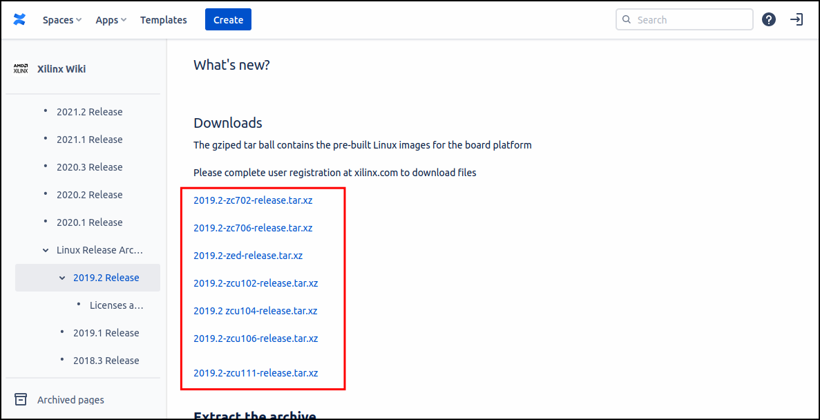 Xilinx Binary Release Select Platform